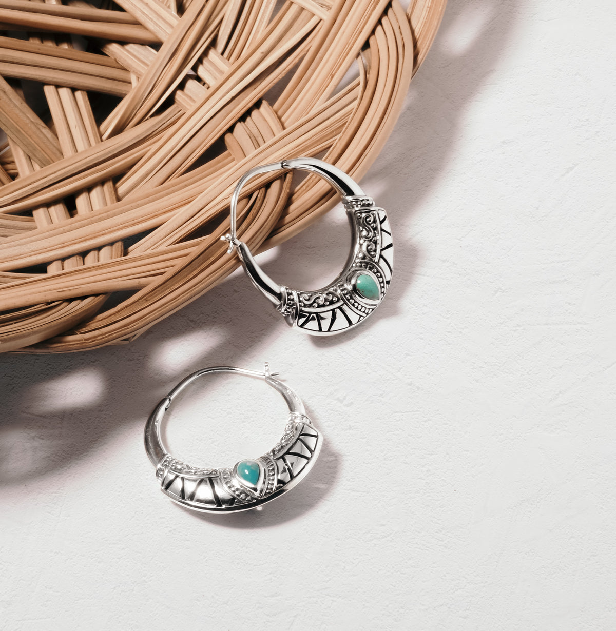 Anting Hoop Koleksi Bohemian Sterling Silver 925