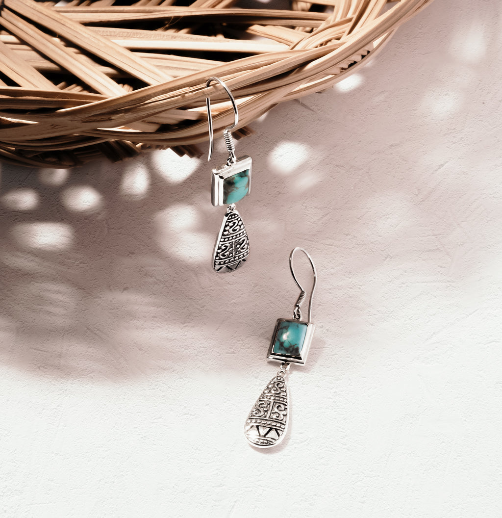 Anting Dangling Koleksi Bohemian Sterling Silver 925