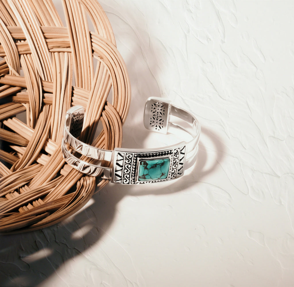 Small Bohemian Collection 925 Sterling Silver Bangle