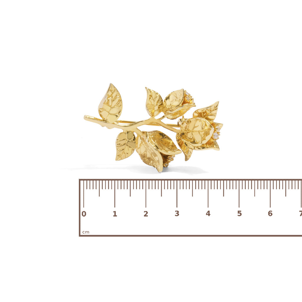 Sterling Silver 925 Bougainvillea Brooch