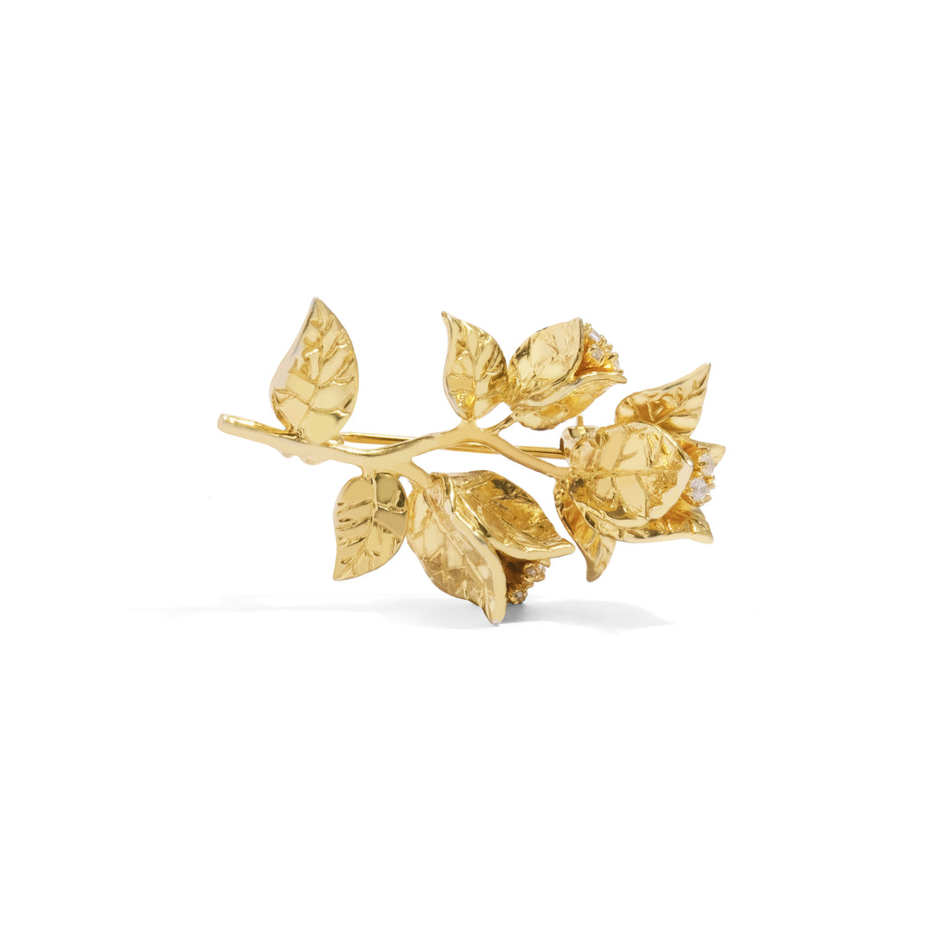 Sterling Silver 925 Bougainvillea Brooch