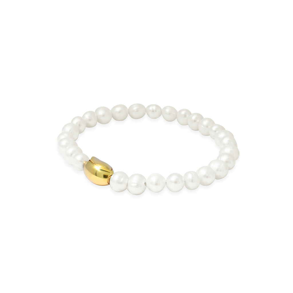 Lumine Pearl Sterling Silver 925 Classic Gold Plated Bracelet