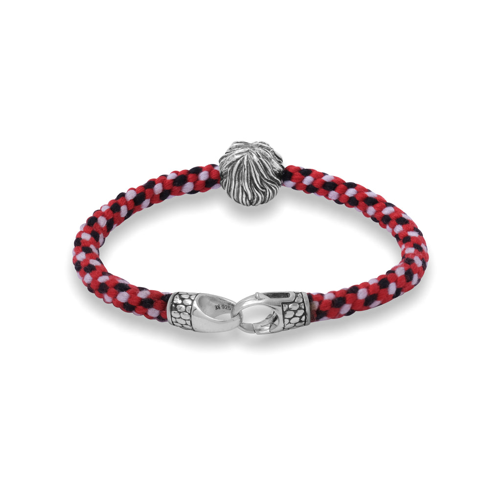 925 Sidhakarya Sterling Silver Oxidized Black Braided Rope Collection Bracelet