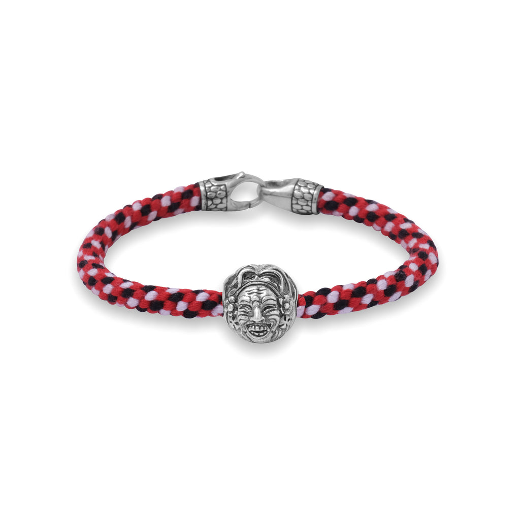 925 Sidhakarya Sterling Silver Oxidized Black Braided Rope Collection Bracelet