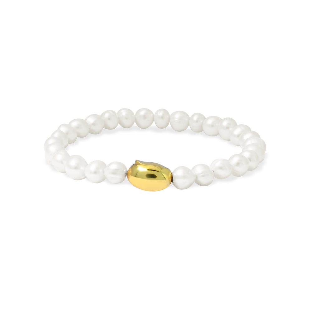 Lumine Pearl Sterling Silver 925 Classic Gold Plated Bracelet