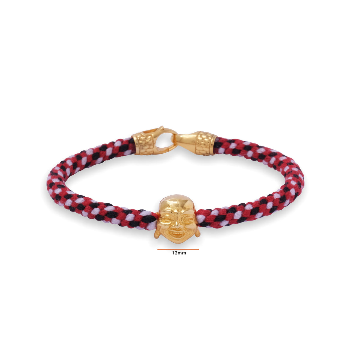 925 Sterling Silver Oxidized Black Braided Rope Buddha Collection Bracelet