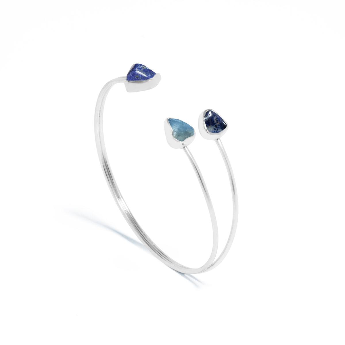 Gelang Cuff Koleksi Pristine Chakra Perak 925