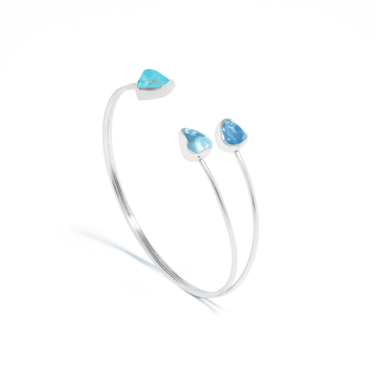 Gelang Cuff Koleksi Pristine Chakra Perak 925