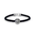 925 Sidhakarya Sterling Silver Oxidized Black Braided Rope Collection Bracelet