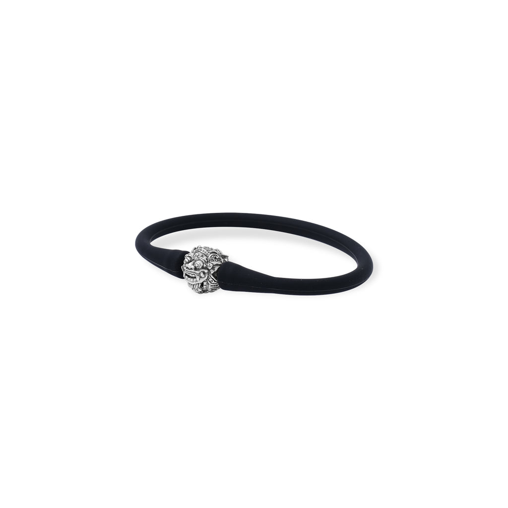 925 Sterling Silver Rubber Bead Barong Oxidation Bracelet