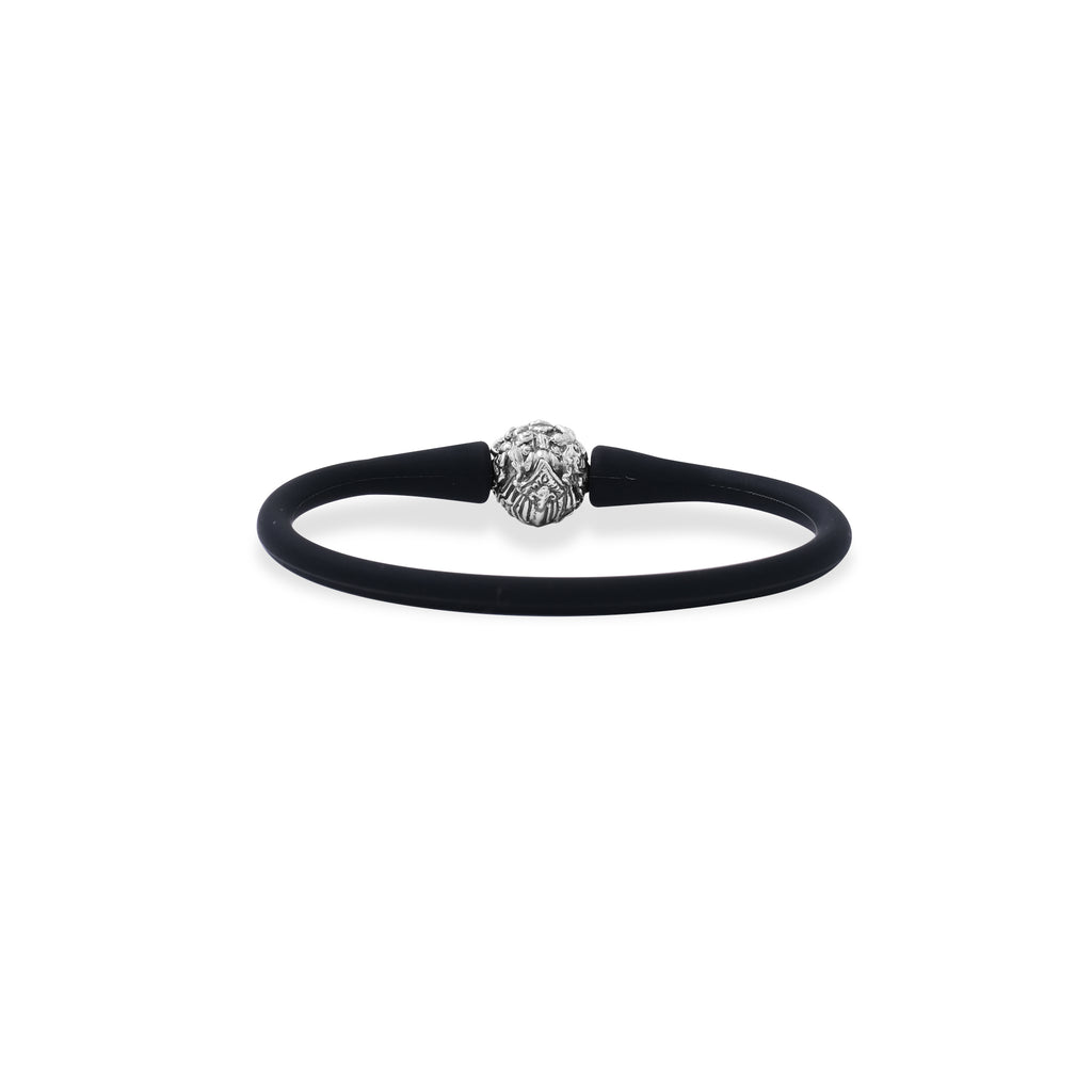 925 Sterling Silver Rubber Bead Barong Oxidation Bracelet