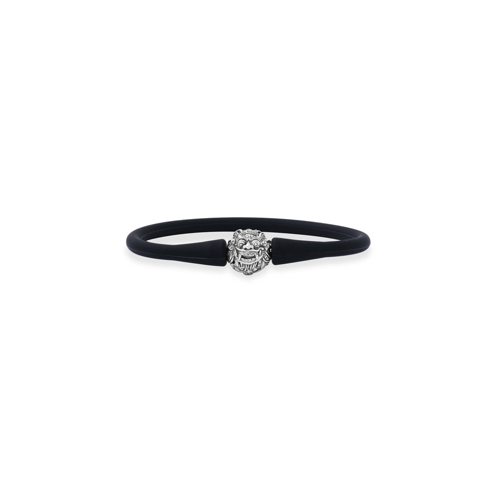 925 Sterling Silver Rubber Bead Barong Oxidation Bracelet