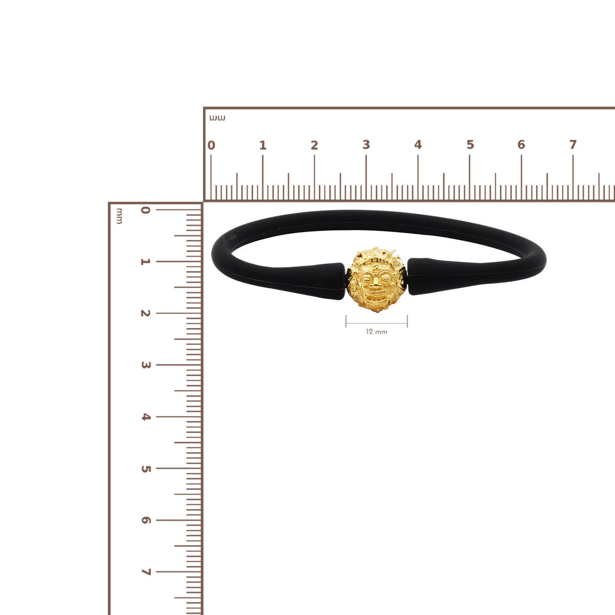 925 Sterling Silver Rubber Bead Barong Oxidation Bracelet