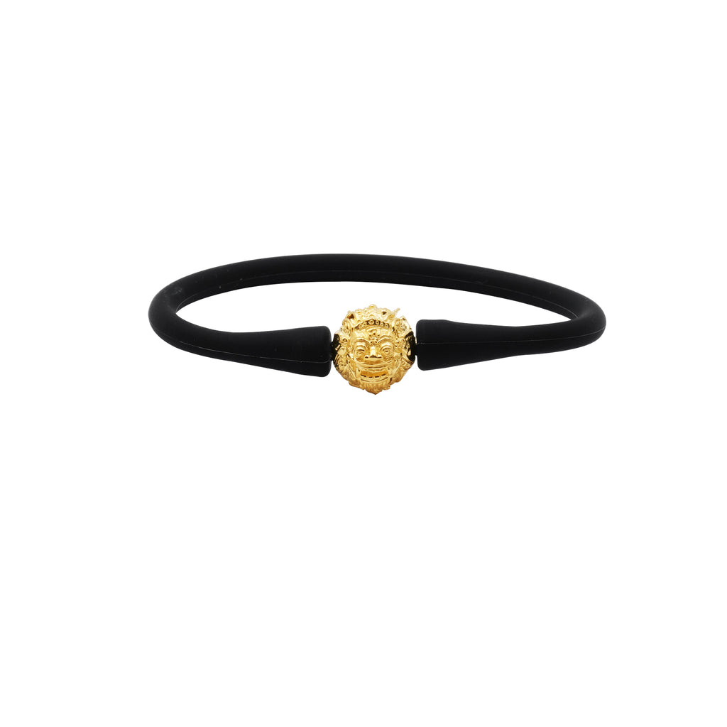 925 Sterling Silver Rubber Bead Barong Oxidation Bracelet