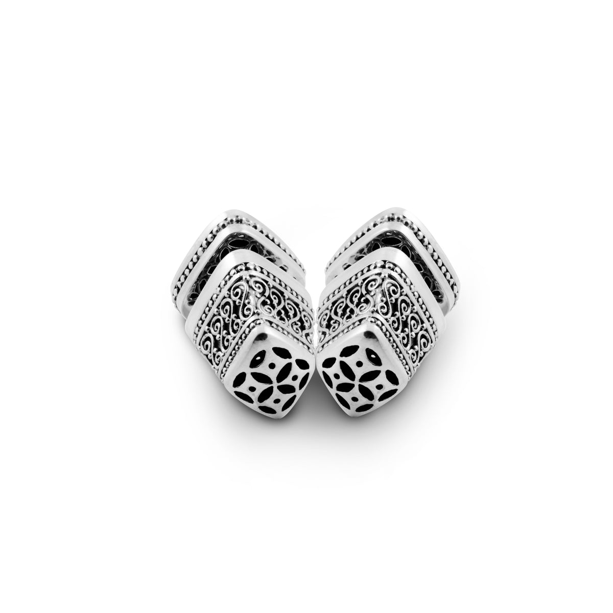 Anting Kotak Koleksi Batik Indonesia Sterling Silver 925