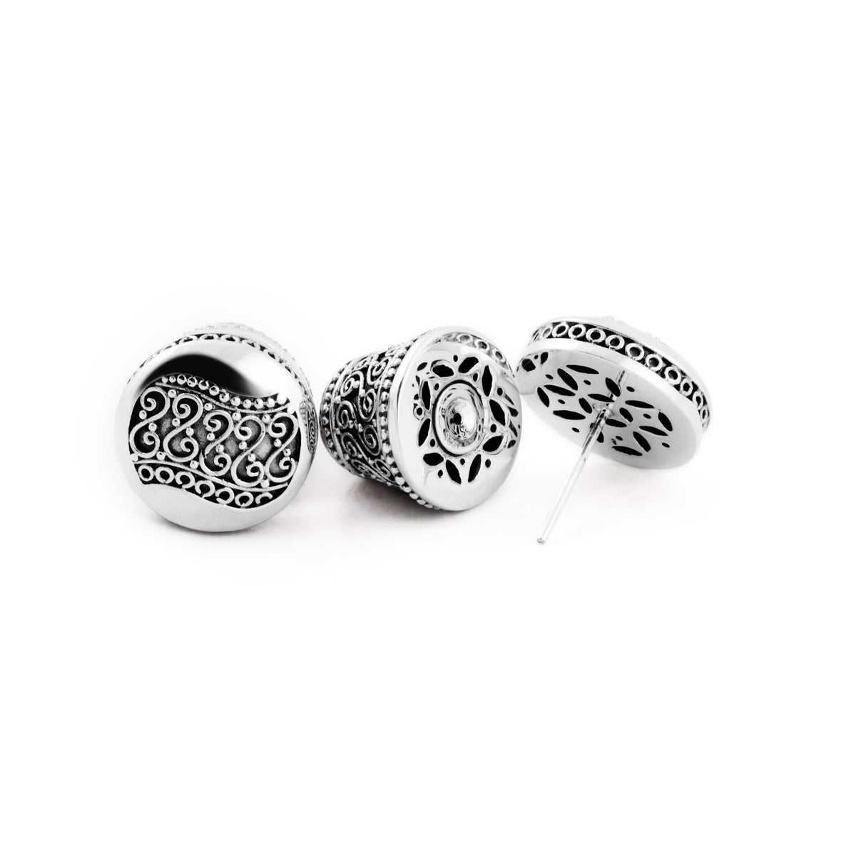 Anting Subeng Bulat Koleksi Batik Indonesia Sterling Silver 925