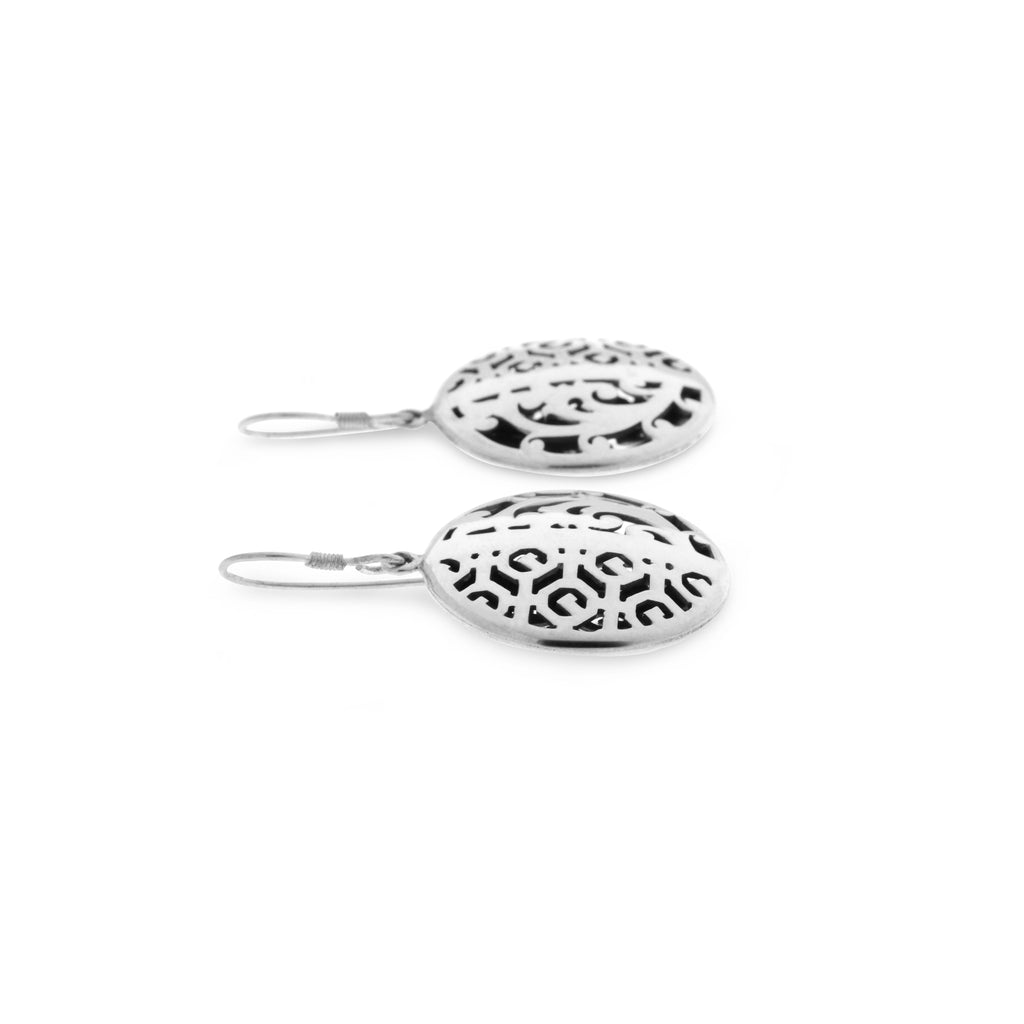 Anting Dangling Bulat Wanita Perak 925 Koleksi Bhineka