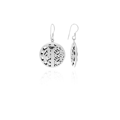 Anting Dangling Bulat Wanita Perak 925 Koleksi Bhineka