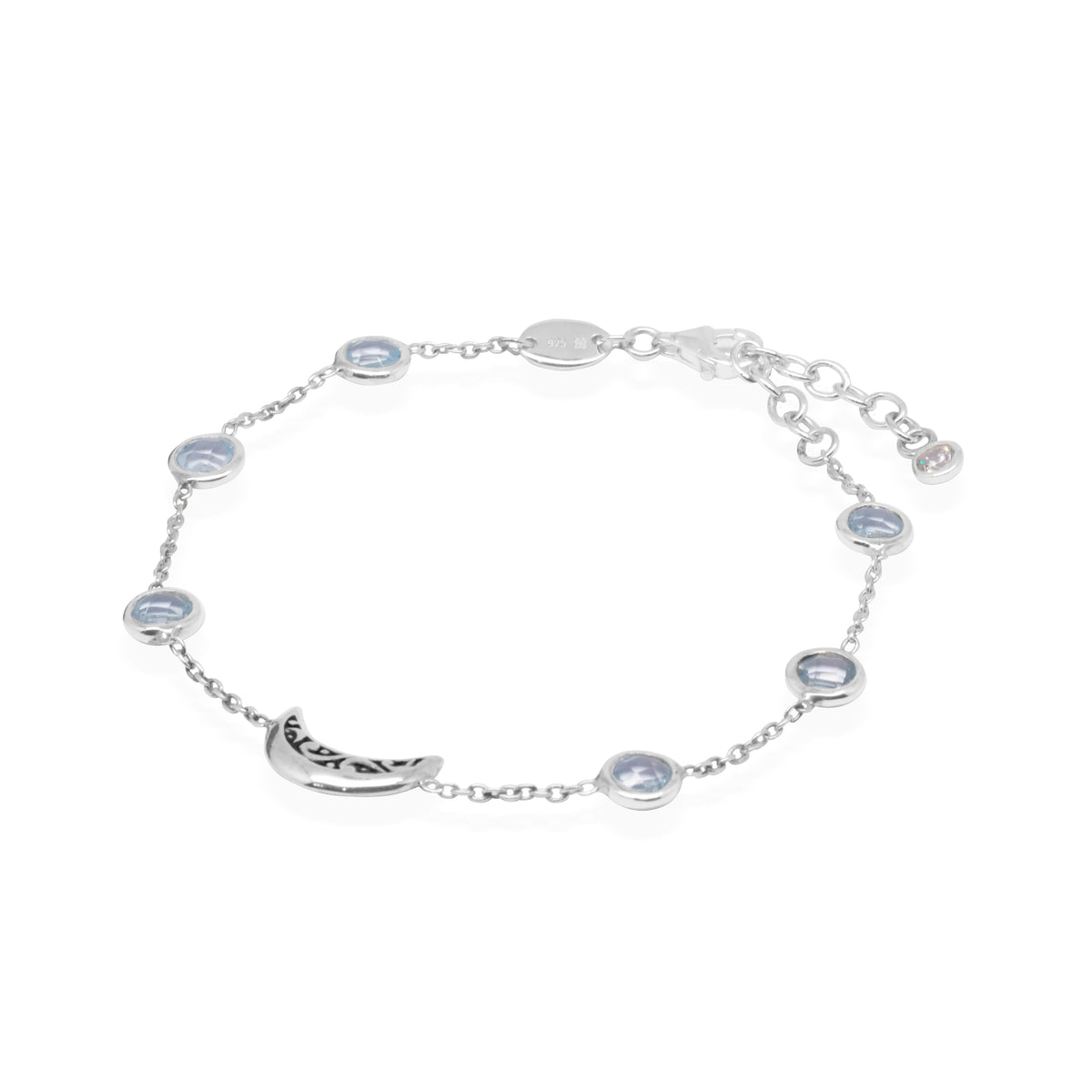 Gelang Perak Koleksi Celestial Bulan Bintang Sterling Silver 925