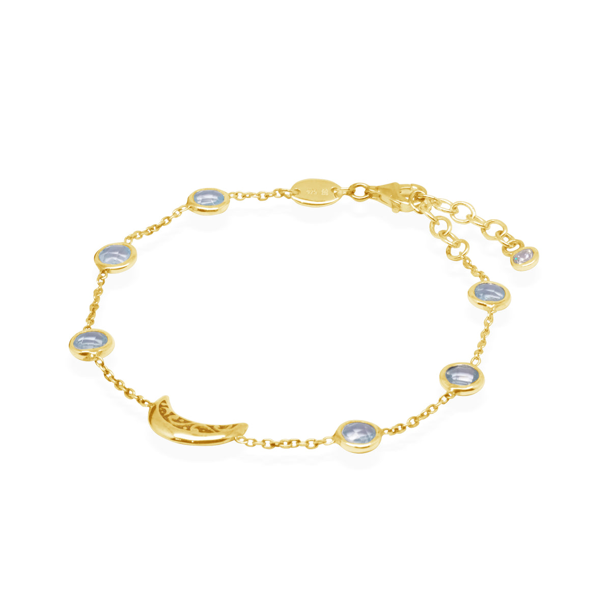 Gelang Perak Koleksi Celestial Bulan Bintang Sterling Silver 925