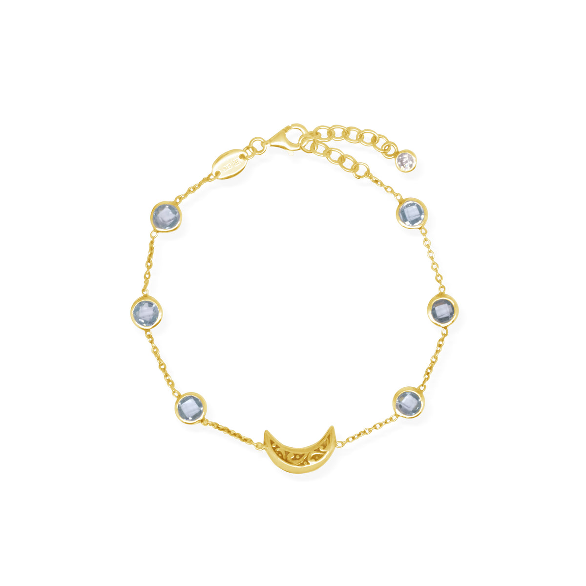 Gelang Perak Koleksi Celestial Bulan Bintang Sterling Silver 925