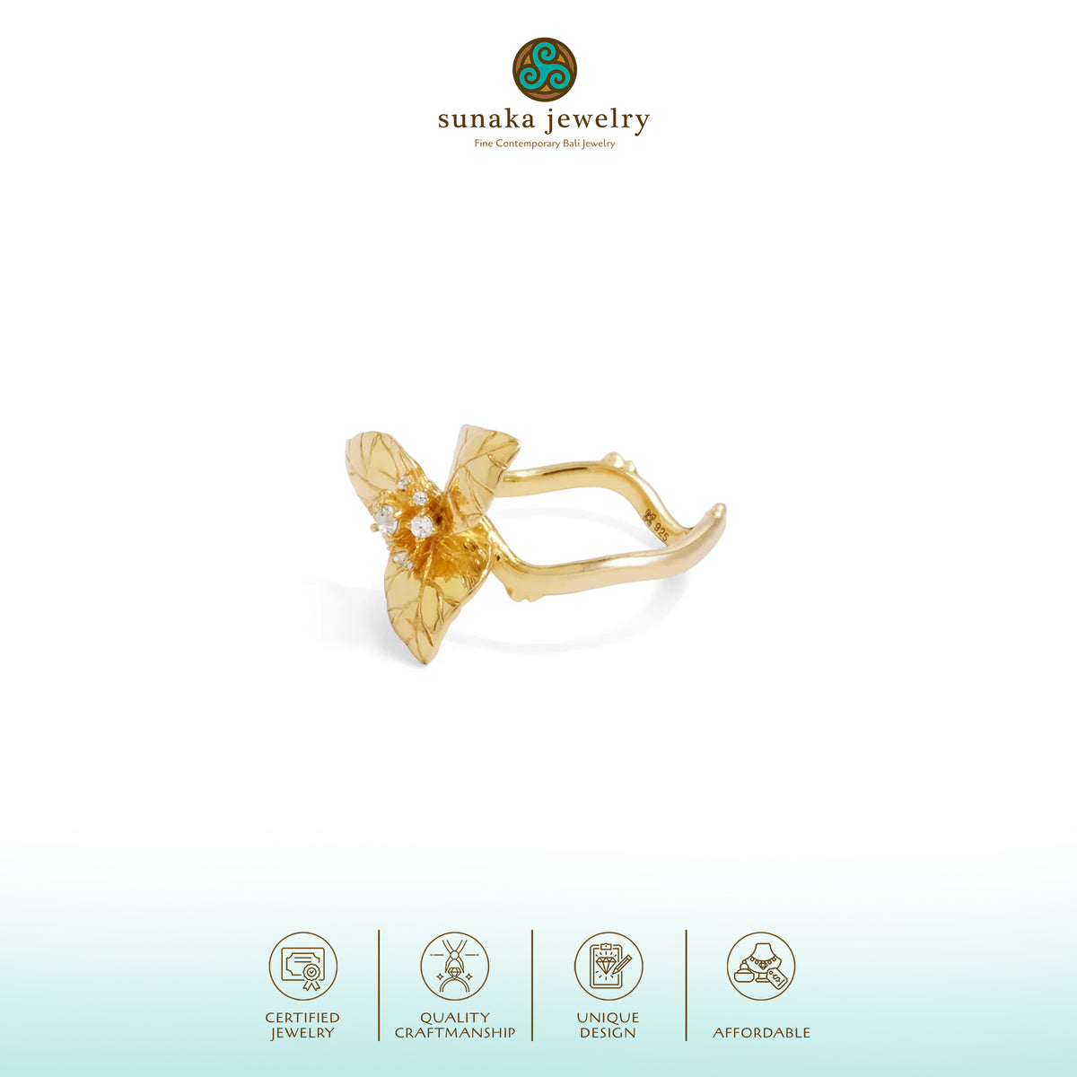 Bougenville Collection Sterling Silver 925 Ring