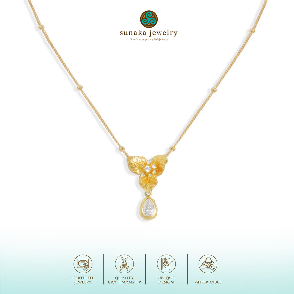 Kalung Choker Perak 925 Koleksi Bougenville