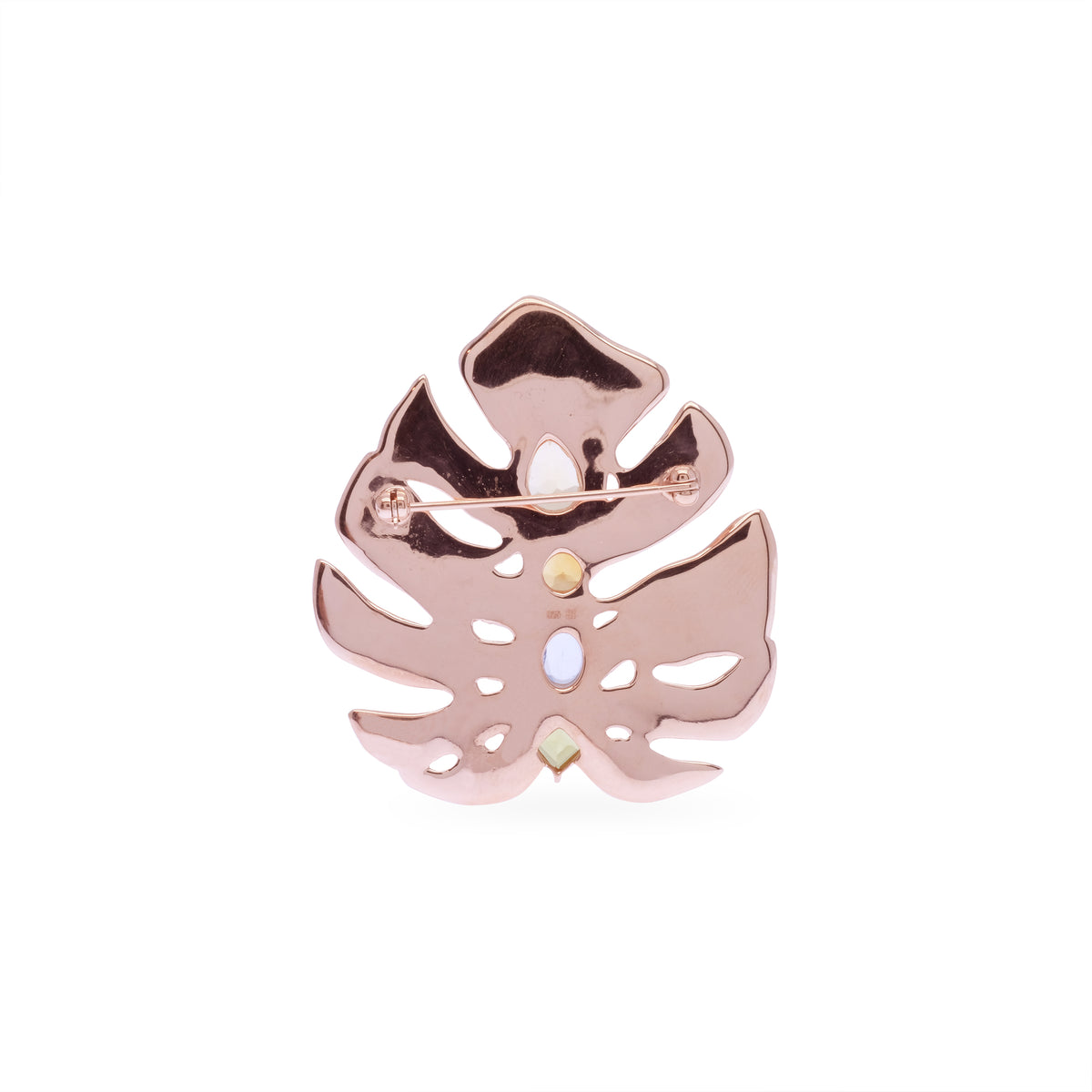 Bross Perak 925 Koleksi Monstera Rose Gold Plated