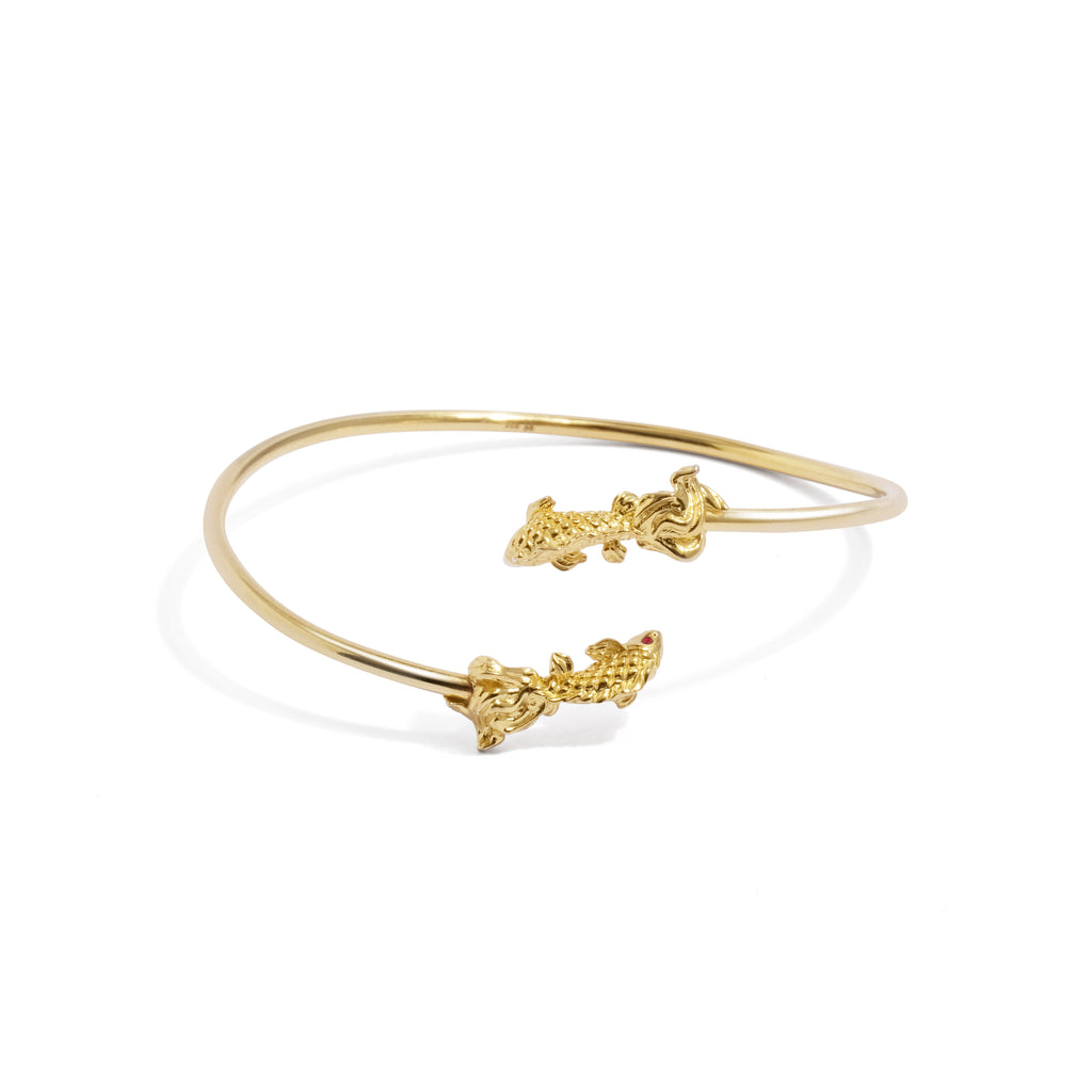 Gelang Bangle Perak Yamabuki Sterling Silver 925 Gold Plated