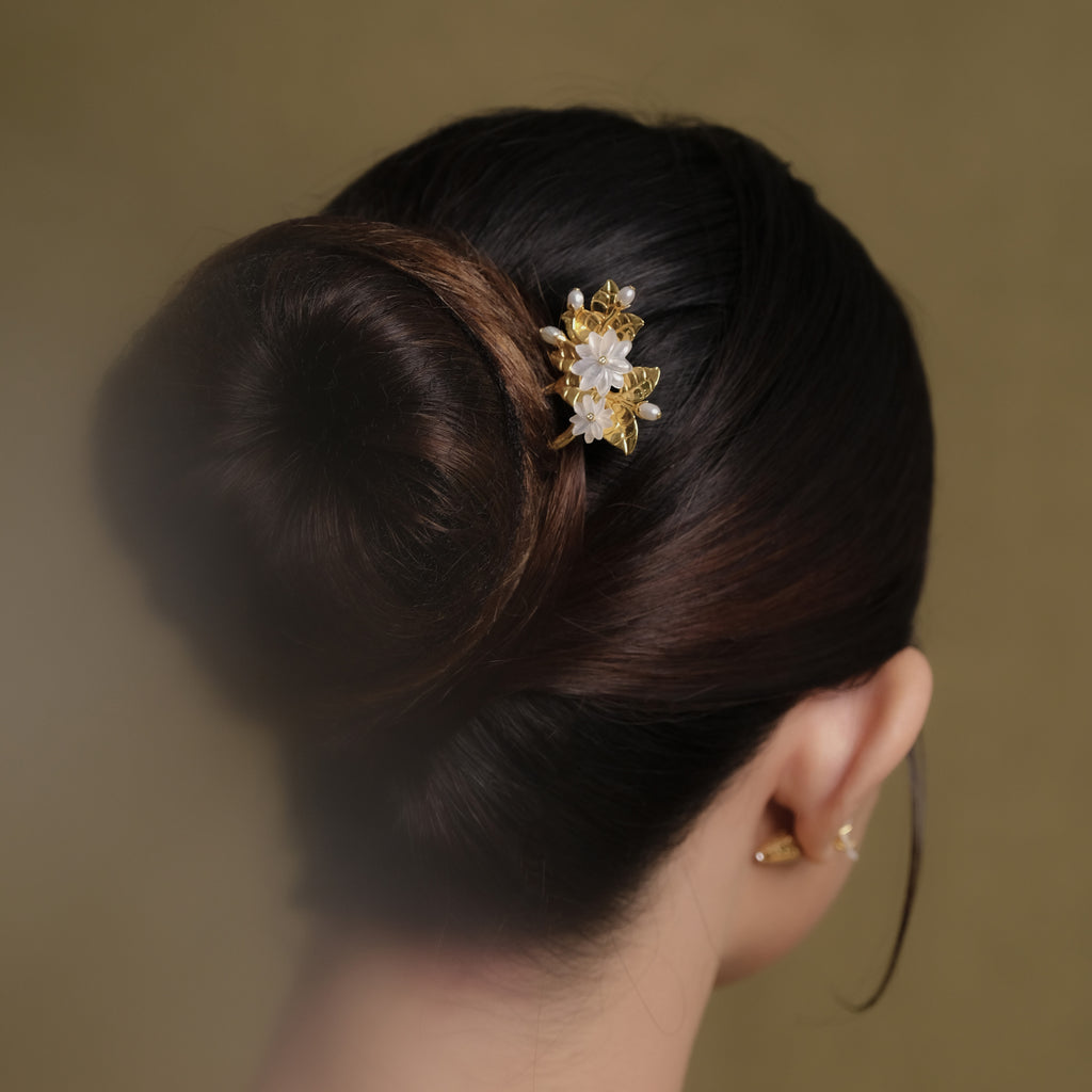 Cucuk Kecil Perak Koleksi Mutiara Melati Sterling Silver 925 Gold Plated