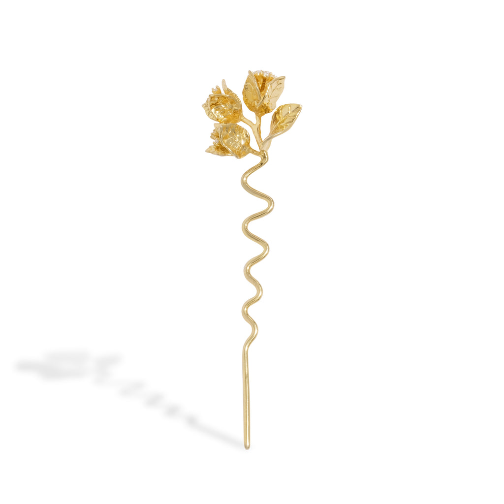 Sterling Silver 925 Bougainvillea Hairpiece