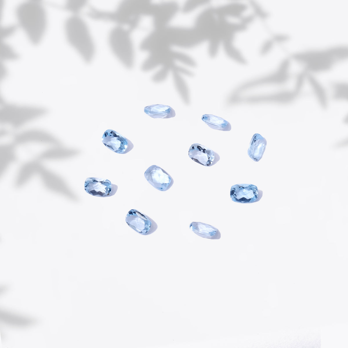 Gemstone Blue Topaz Cushion Checkerboard 5x7 mm