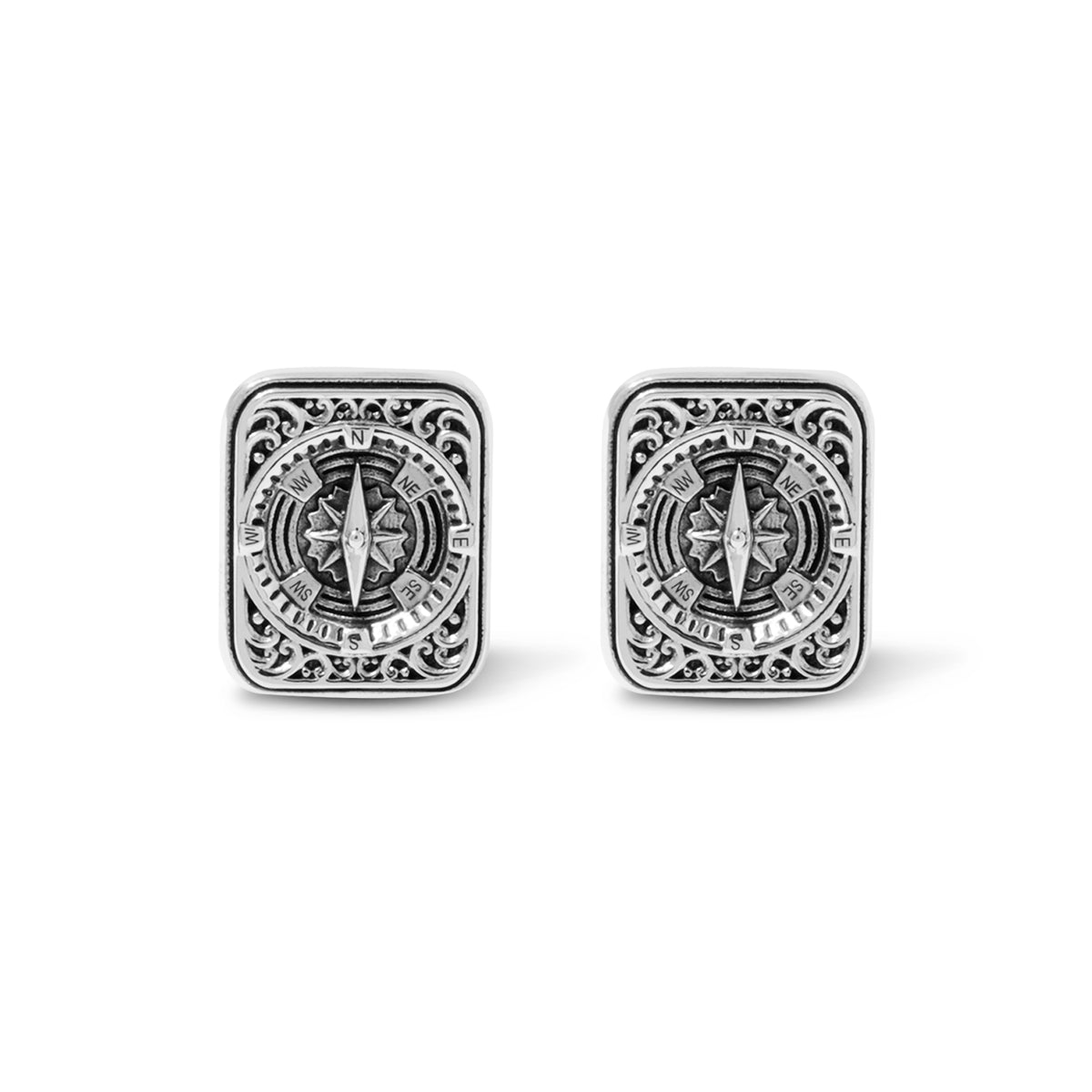 Cufflink Koleksi Kompas Sterling Silver