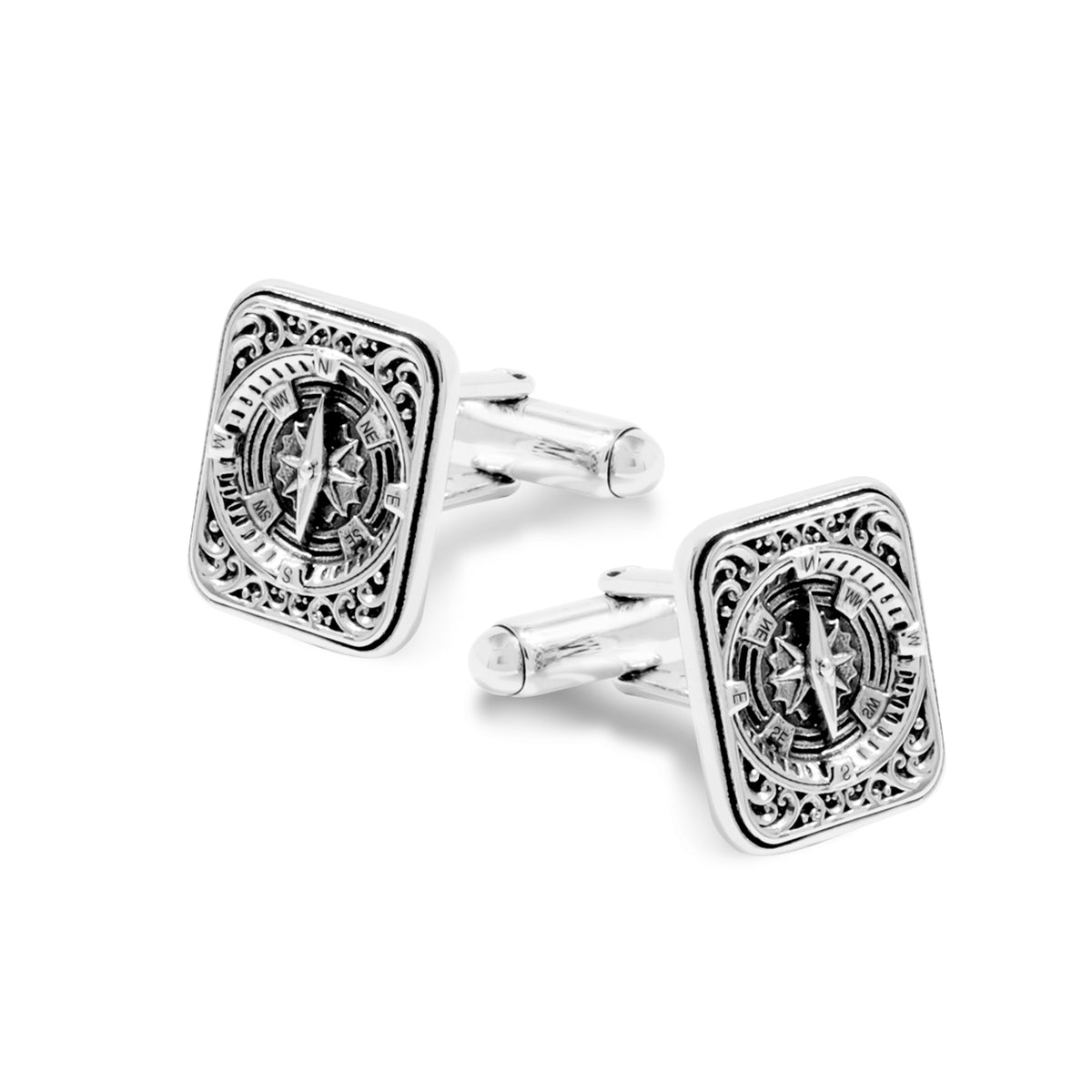 Cufflink Koleksi Kompas Sterling Silver
