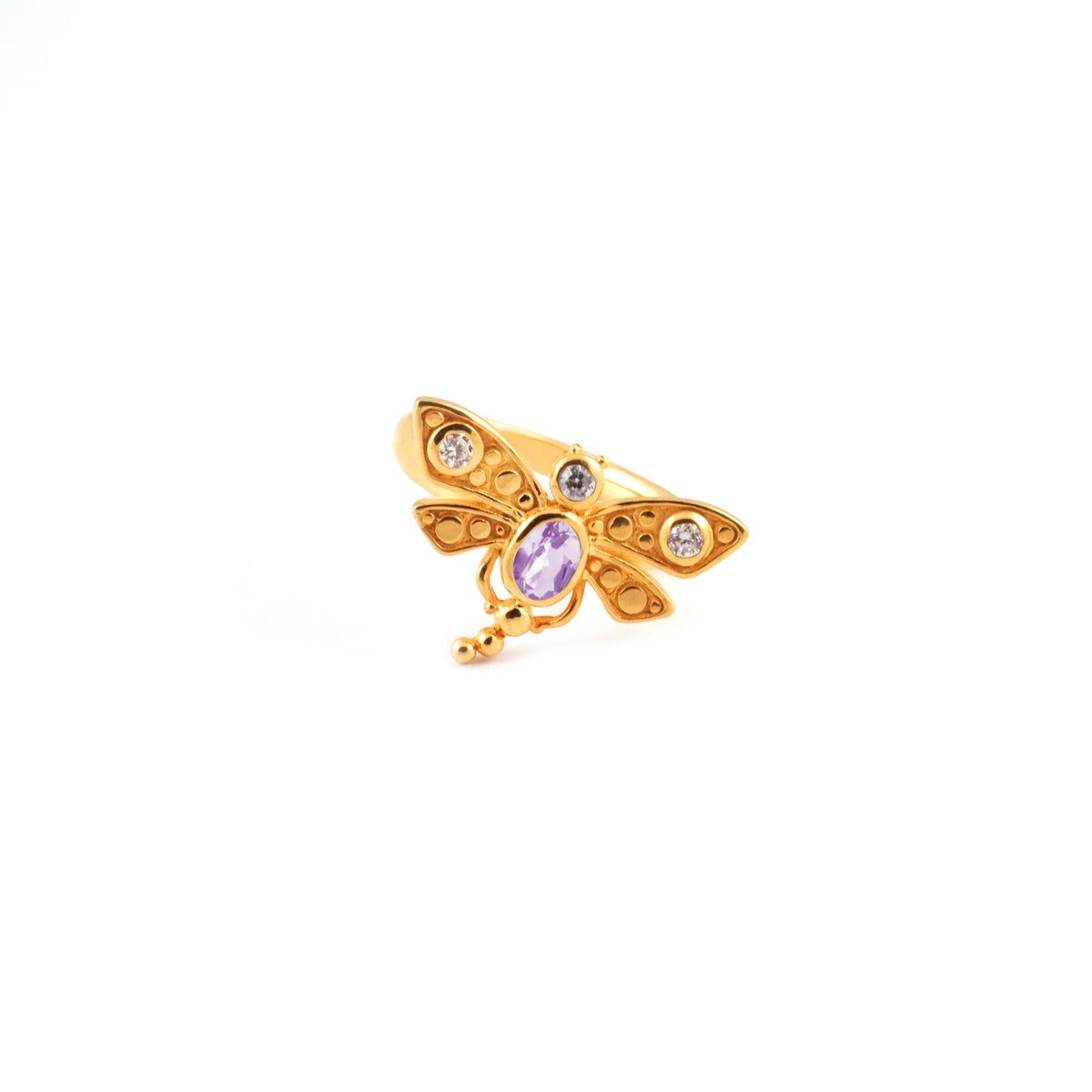 Cincin Goldplated Koleksi Capung Sterling Silver 925