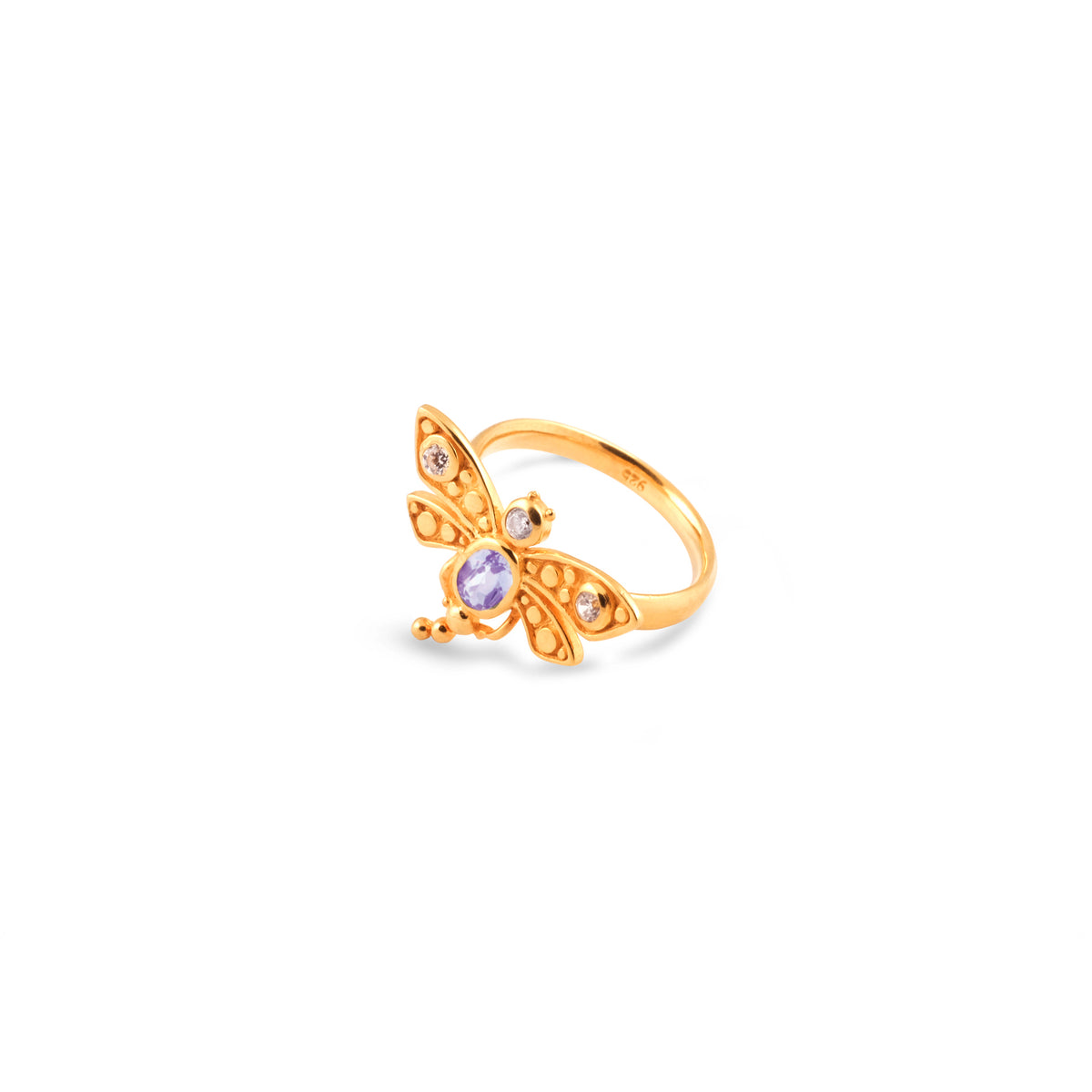 Cincin Goldplated Koleksi Capung Sterling Silver 925