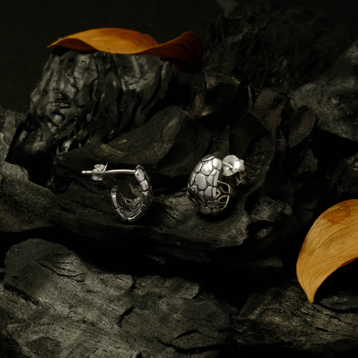 Anting Stud Koleksi Pebble Sterling Silver 925