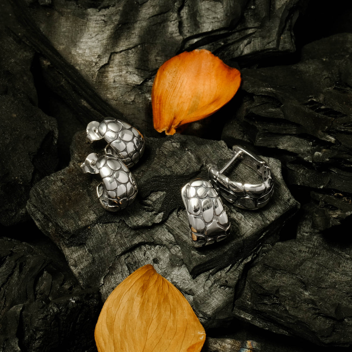 Anting Stud Koleksi Pebble Sterling Silver 925