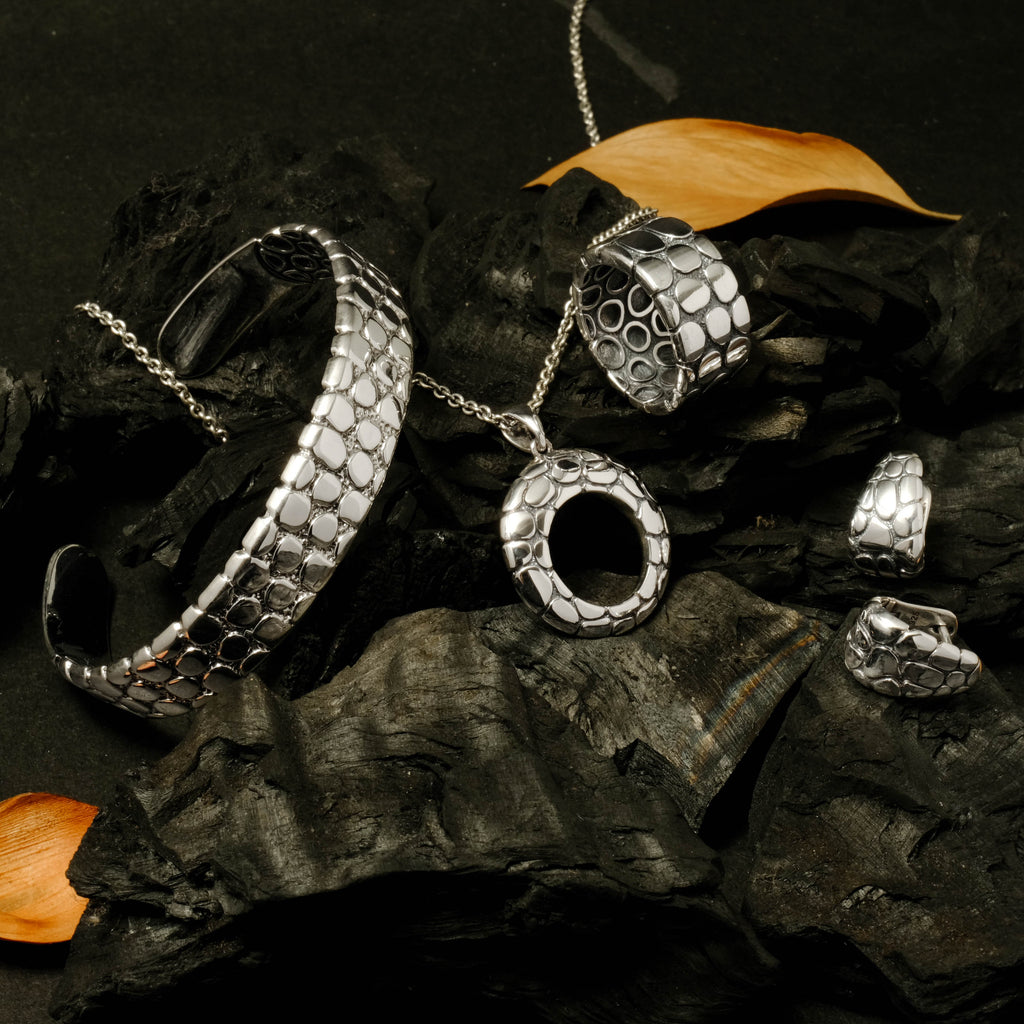 Anting Clip Koleksi Pebble Sterling Silver 925