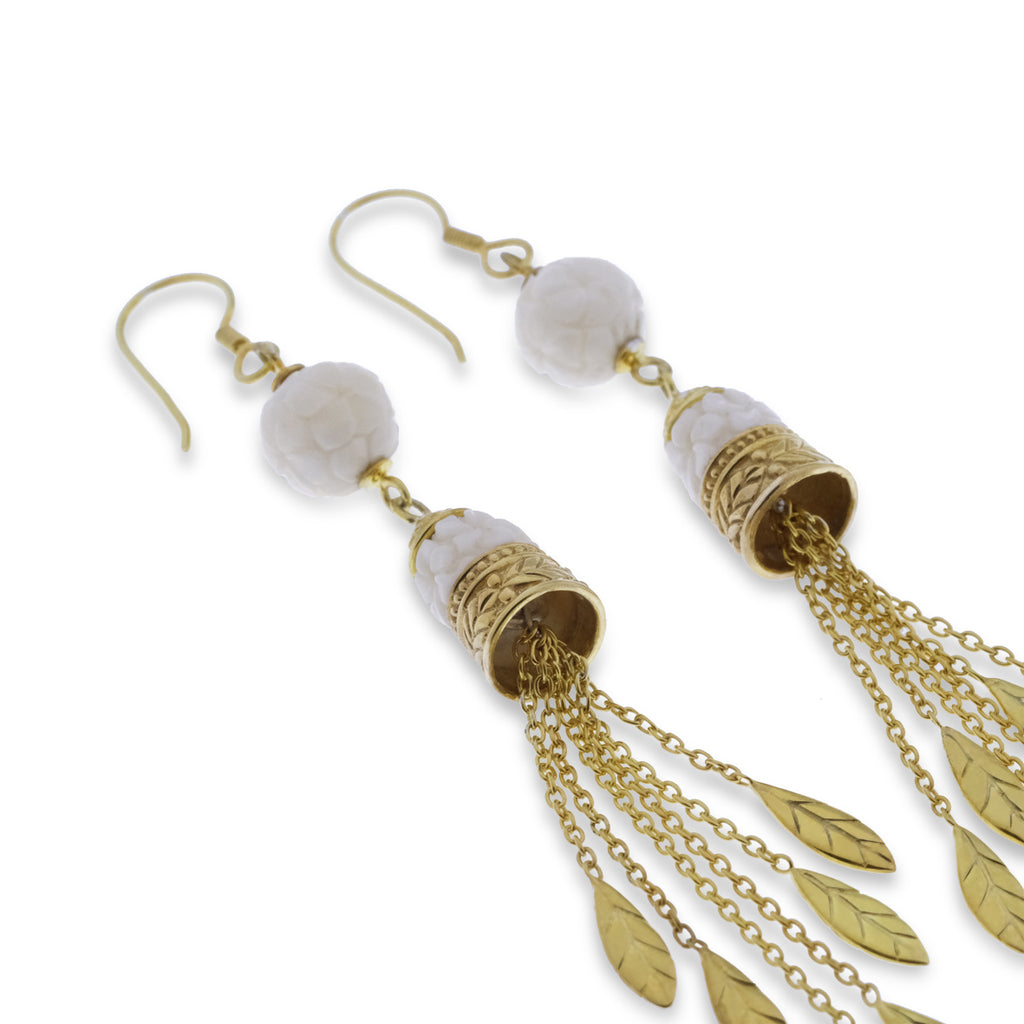 Anting Dangling Perak Koleksi Jepun Sterling Silver 925 Gold Plated
