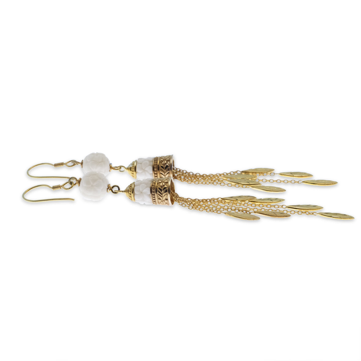 Anting Dangling Perak Koleksi Jepun Sterling Silver 925 Gold Plated