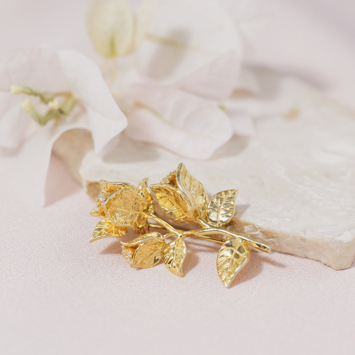 Sterling Silver 925 Bougainvillea Brooch