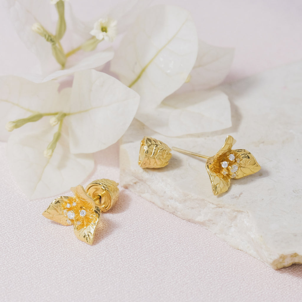 Anting Subeng Medium Perak 925 Koleksi Bougenville