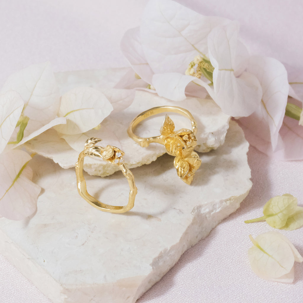 Bougainvillea Split Ring Sterling Silver 925