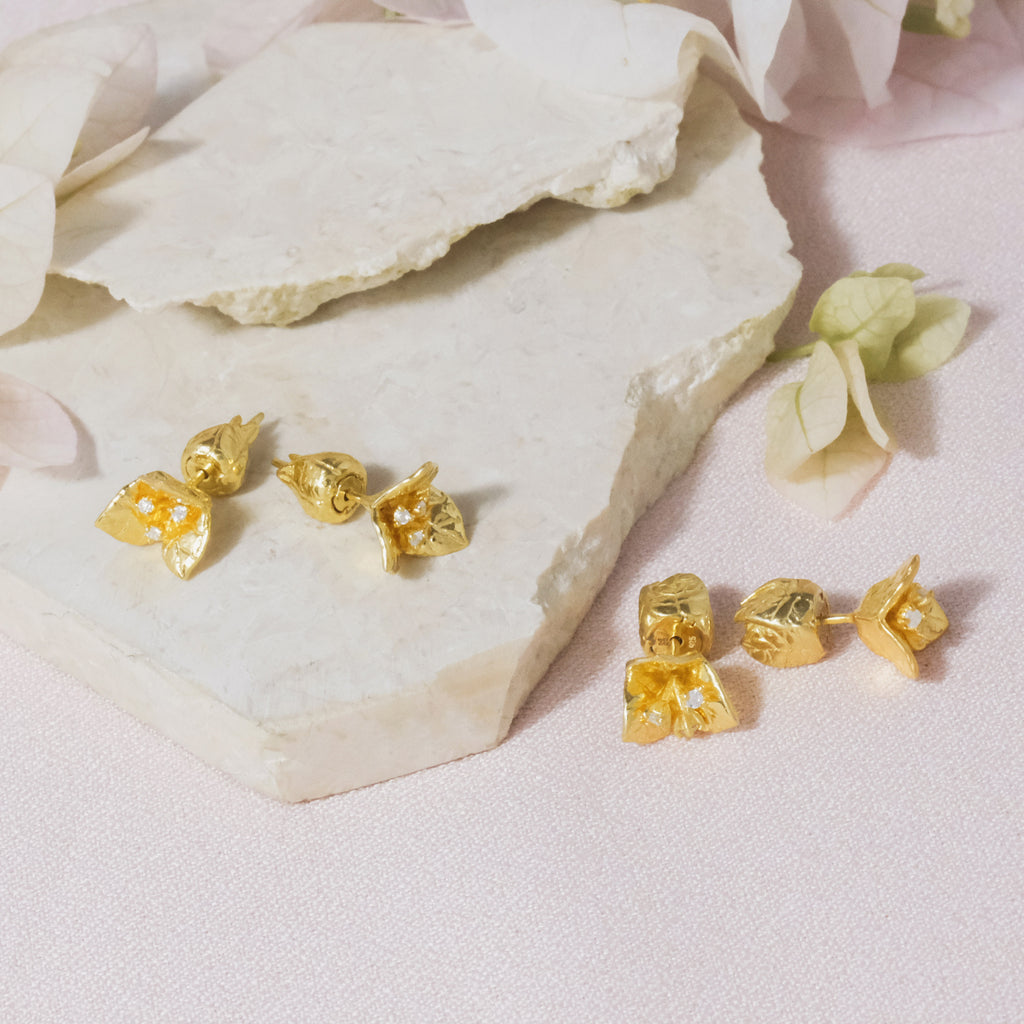 Anting Stud Mini Perak 925 Koleksi Bougenville