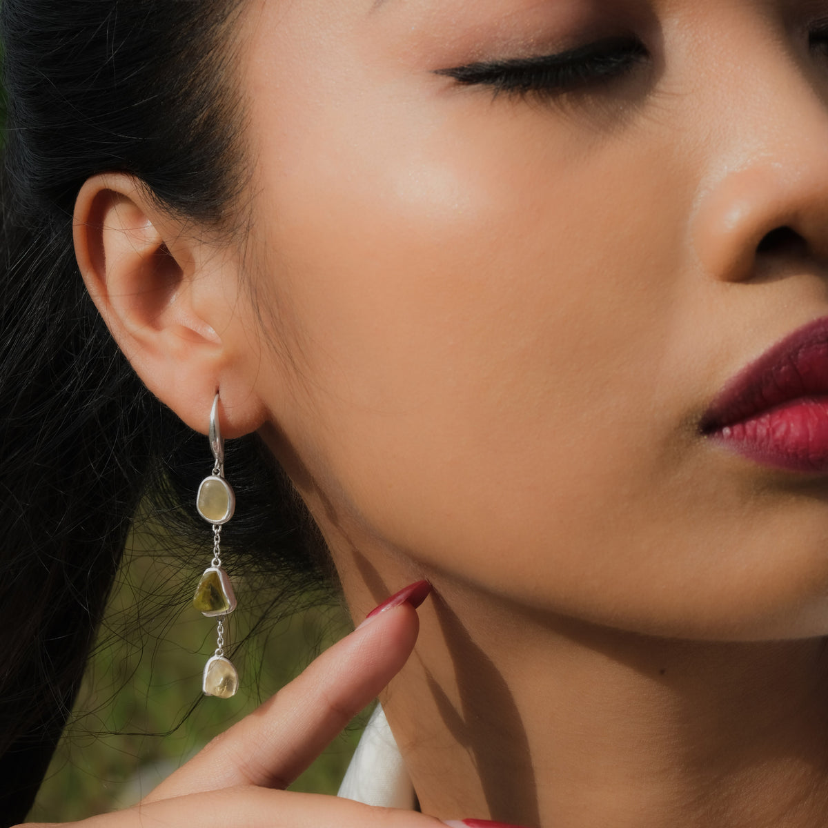 Anting Drop Koleksi Pristine Chakra Perak 925
