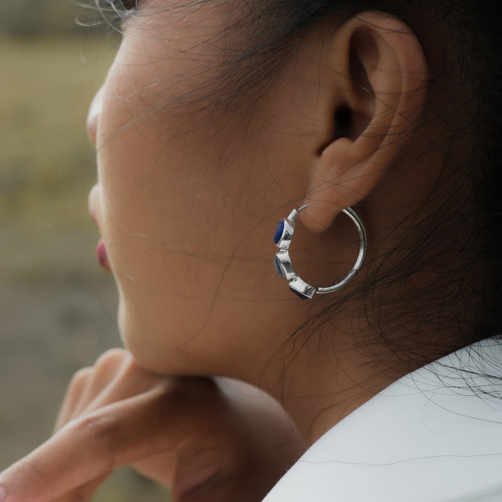 Anting Hoop Koleksi Pristine Chakra Perak 925