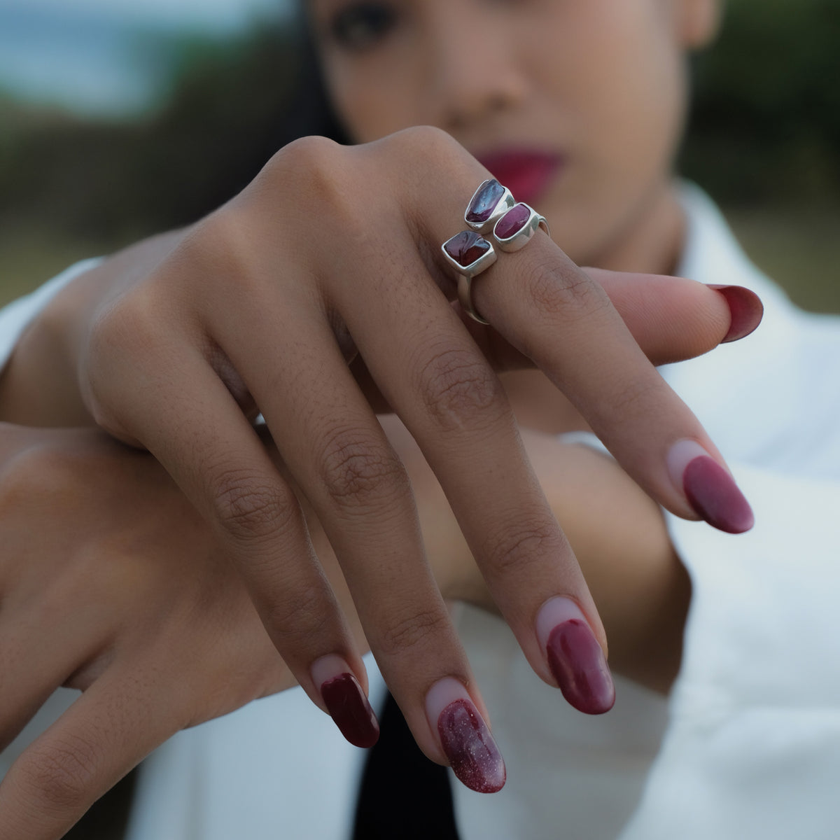 2 Pristine Chakra 925 Sterling Silver Rings