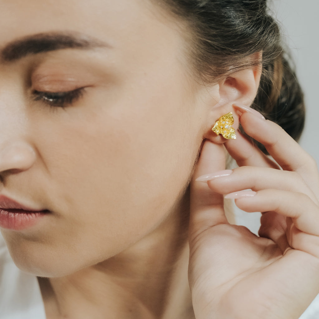 Anting Subeng Medium Perak 925 Koleksi Bougenville