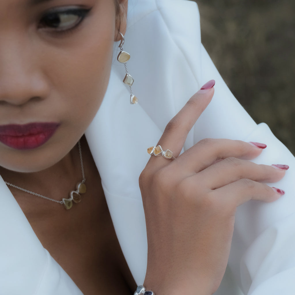 Anting Drop Koleksi Pristine Chakra Perak 925